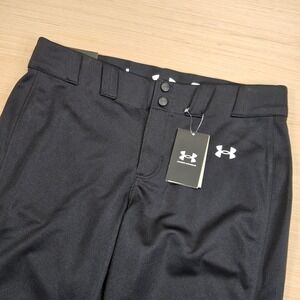 Under Armour Utility Softball Pants Womens L Black Loose Fit Athletic NEW